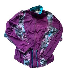 Vintage Hind Purple Windbreaker with Teal Accents L